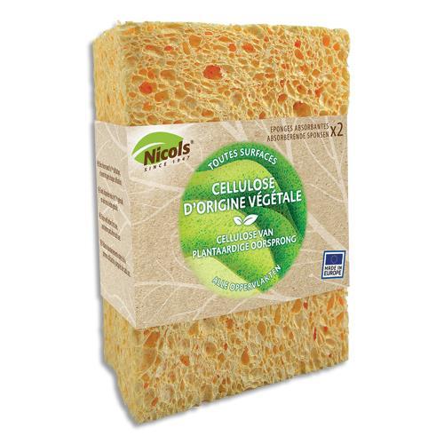 EPONGES VEGETALES N° 4 PRODIFA - A BASE DE CELLULOSE VEGETALE / 100% RECYCLABLE - LOT DE 2