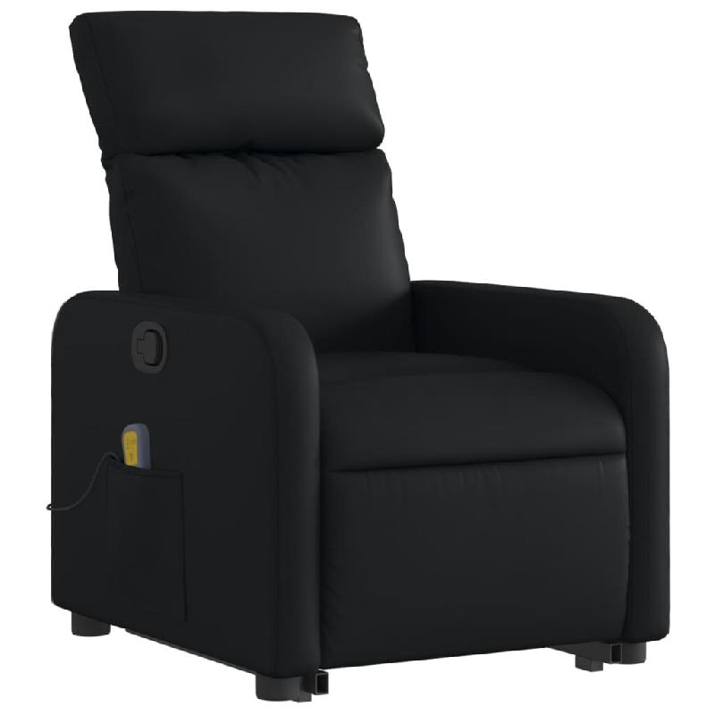 Fauteuil inclinable de massage Noir Similicuir Modèle Iermelora - 8721012219854_0