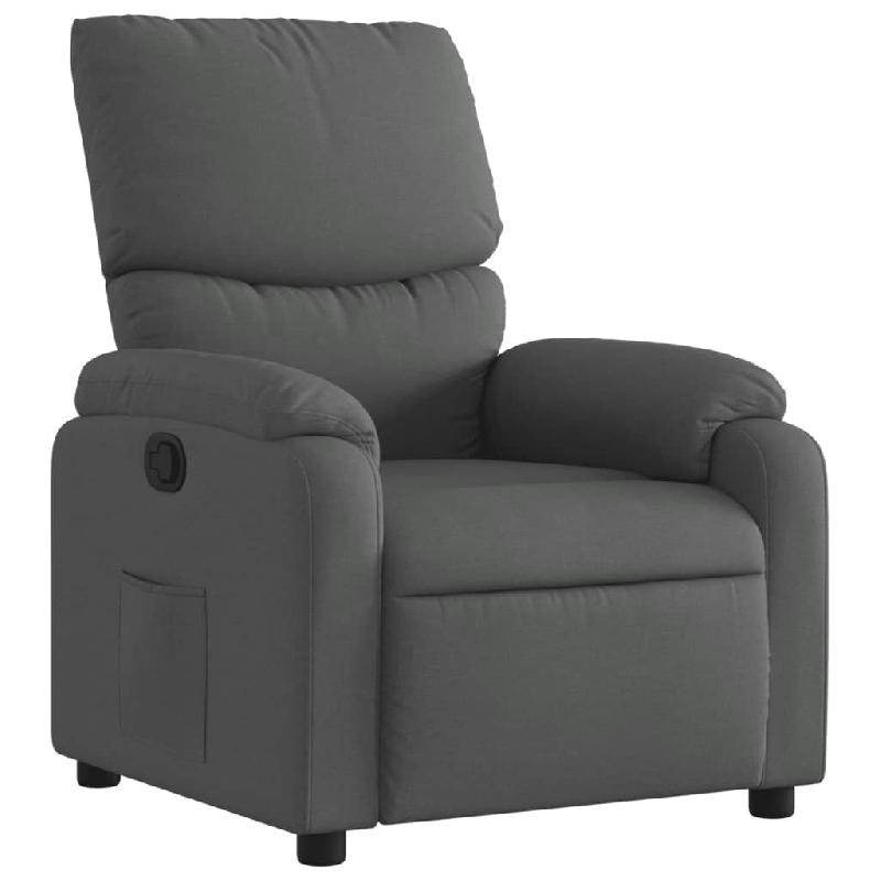 Fauteuil inclinable Gris foncé Tissu Modèle Garmelle - 373411_0