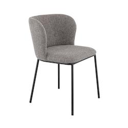 France Mobilier CHR Lot de 2 chaises Mélinda grise, 75x58x55 cm - gris textile 3760326526154_0