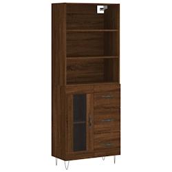 Helloshop26 - Buffet bahut commode armoire meuble de rangement organisateur cuisine salle de séjour salon haut 69,5 x 34 x 180 cm 02_0033826 - 300021_0