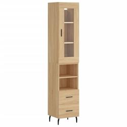 Helloshop26 - Buffet bahut commode armoire meuble de rangement organisateur cuisine salle de séjour salon haut sonoma 34,5 x 34 x 02_0033992 - 300021_0