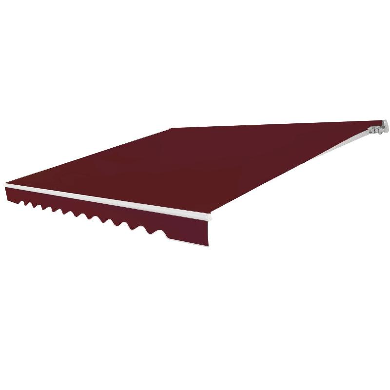 Helloshop26 - Store banne rétractable 3,6 x 3 m angle réglable ombre pour balcon style contemporain en aluminium vin rouge 20_0013637 - 3000227855893_0