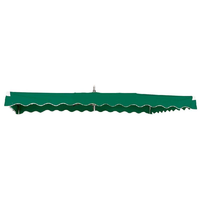 Kit parasol télescopique 3x2.5 m vert + pied tripode - Conception tout alu, 10 baleines, toile 300g polyester_0