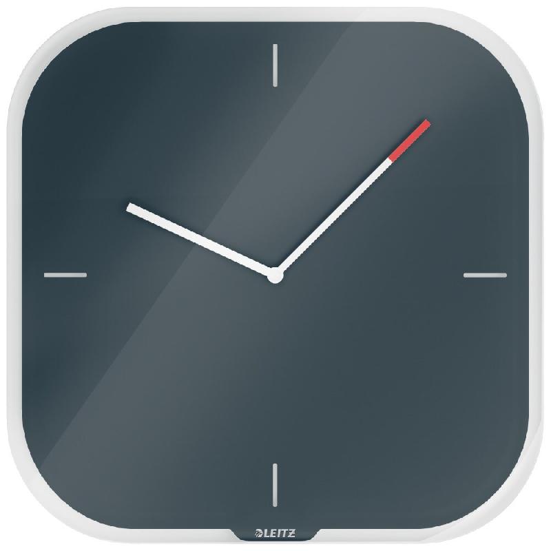LEITZ Horloge murale Cosy, en verre, coloris gris - gris 90170089_0