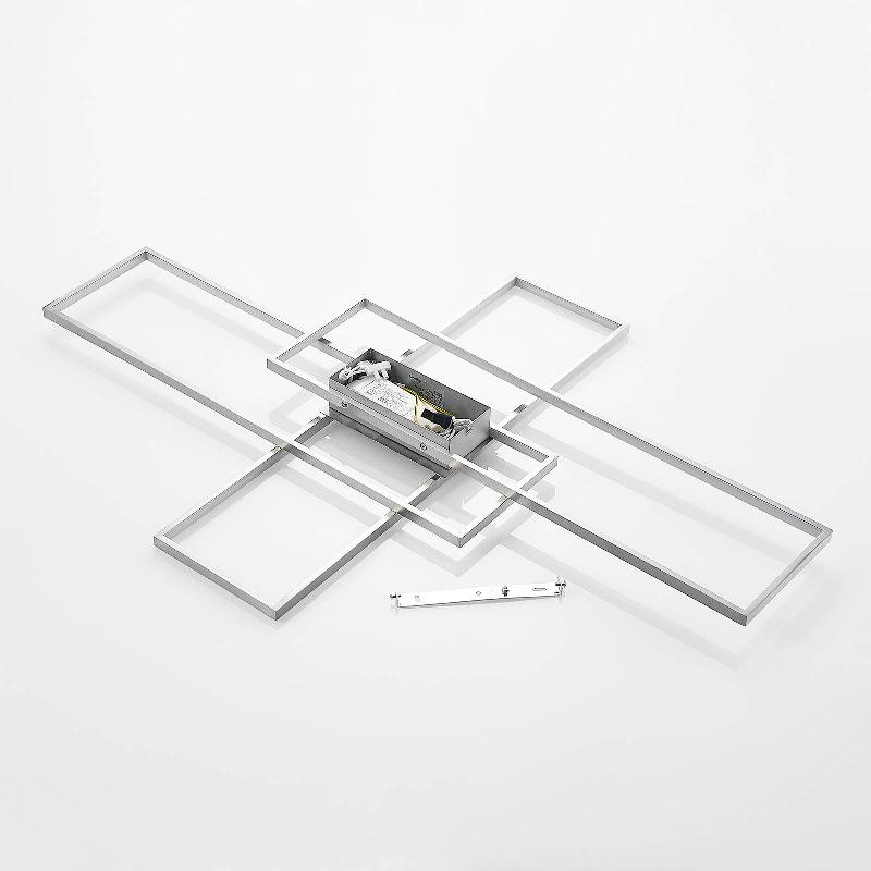 LINDBY PLAFONNIER LED TETSON, COULEUR NICKEL, INTENSITÉ VARIABLE