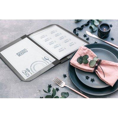 LOT DE 2 - PROTÈGE-MENUS ESSENTIAL, A4, NOIR