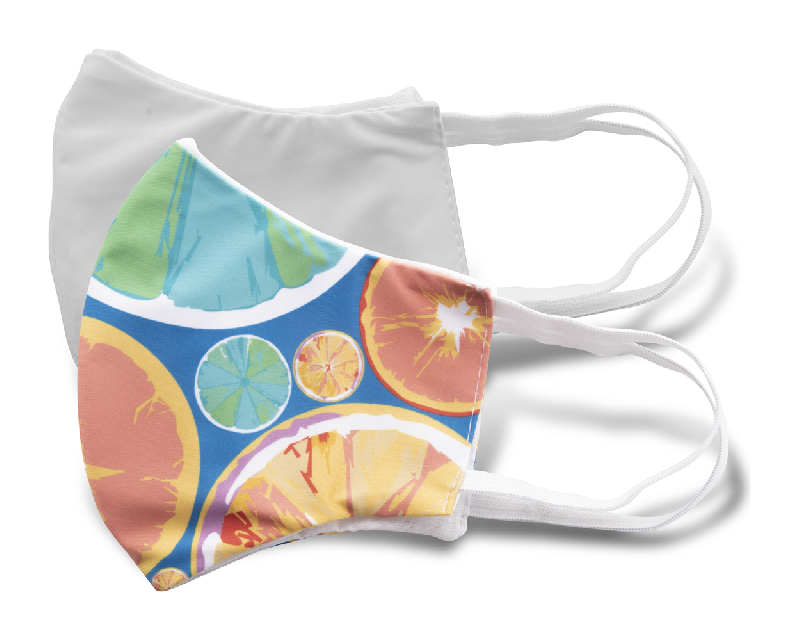Masque facial personnalisé - lavable, réutilisable, impression sublimation - polyester et coton_0