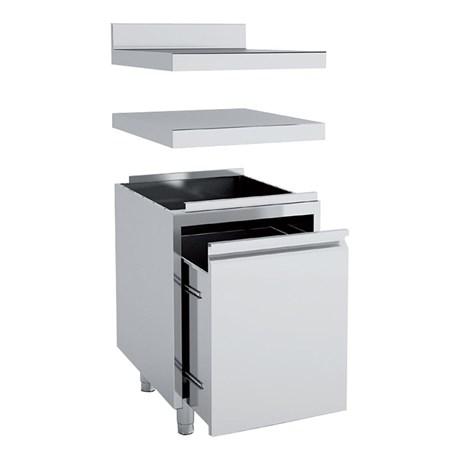 MEUBLE NEUTRE INOX TIROIR À DECHETS MNTB-60