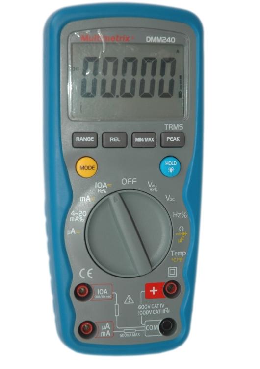 Multimètre numérique portable trms 40 000 points, 0.06%, 1000v/10a ac/dc, température - MULDMM240_0