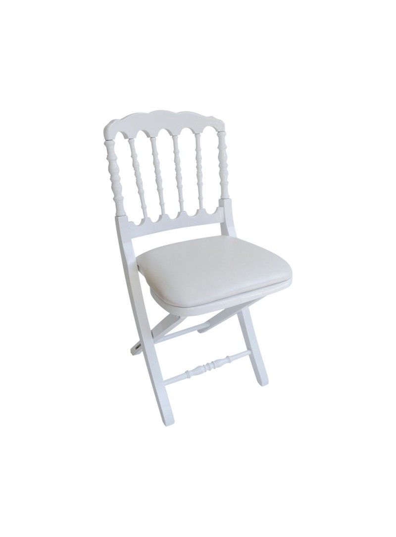 Napoléon iii - chaise pliante - vif furniture - blanc_0
