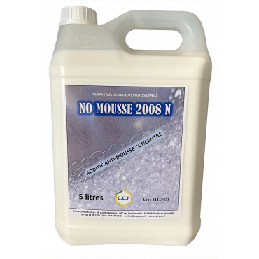 NO MOUSSE 2008 N Additif anti-mousse concentré pour stopper instantanément la mousse - Facilite le rinçage et réduit les quantités d'eau nécessaires_0