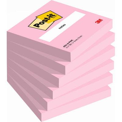 NOTES REPOSITIONNABLES POST-IT 76 X 76 MM ROSE FLAMINGO - 6 BLOCS DE 100 FEUILLES