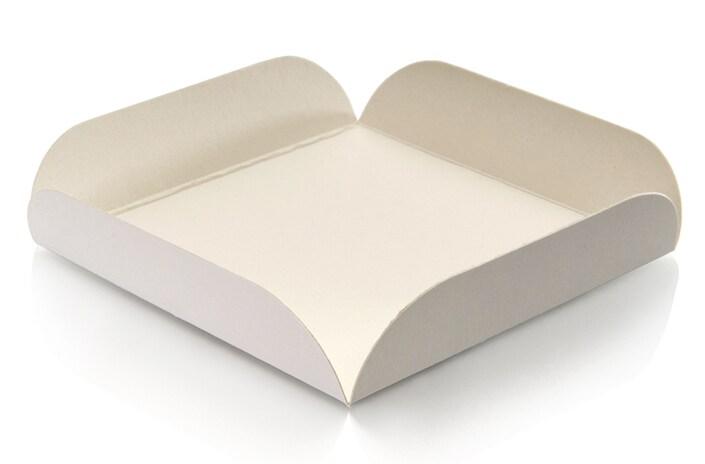 Packissimo carrés rainés blancs en carton 15 x 15 x hauteur 4*2 cm par 250 pièces - blanc en carton CRB15x15 + 4x2_0