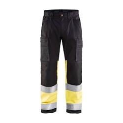 Pantalon artisan haute visibilité  +STRETCH noir|jaune T.54 Blaklader - 54 polyester 7330509539903_0