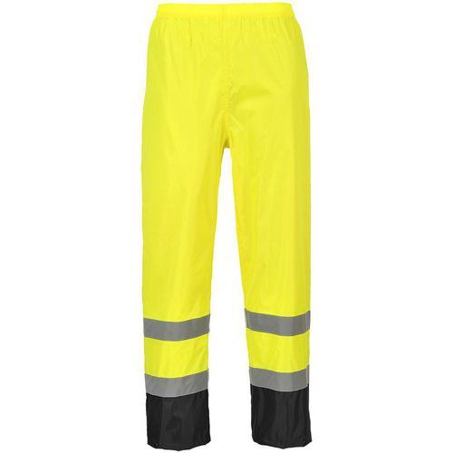 PANTALON DE PLUIE HAUTE-VISIBILITÉ H444 NOIR/JAUNE XL - PORTWEST