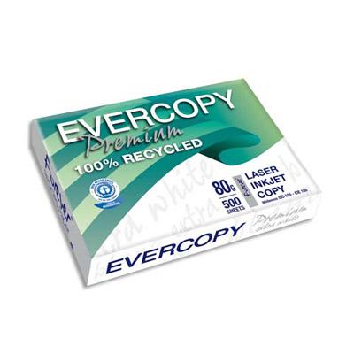 PAPIER RECYCLE EVERCOPY PREMIUM - BLANC - 80 G - A3 - RAMETTE DE 500 FEUILLES - LOT DE 5