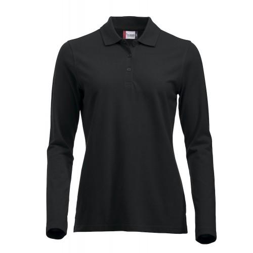 POLO DE TRAVAIL POUR FEMME CLASSIC MARION - MANCHES LONGUES - NOIR - XL CLIQUE