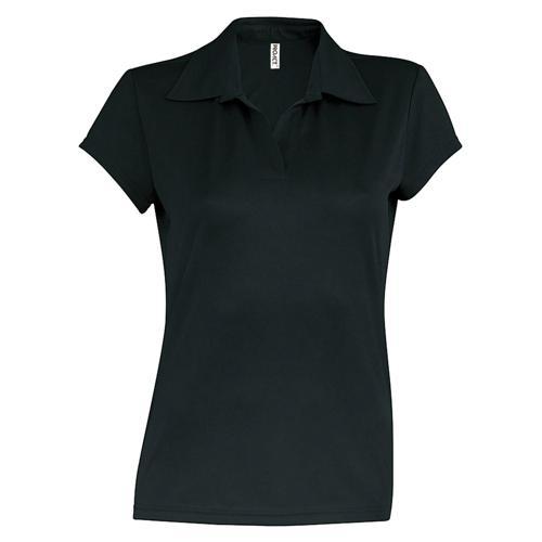 POLO PERSONNALISABLE PIQUÉ SUMMER FEMME NOIR