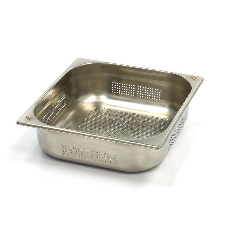 Récipient gastronorm perforé 2/3 GN - profondeur 10 cm - acier inoxydable - Maxima - référence 09367671_0