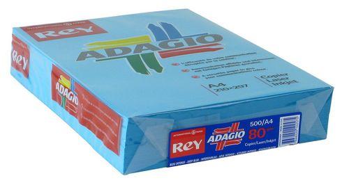 PAPIER A4 COULEUR BLEU VIF 80 G REY ADAGIO COULEURS INTENSES - RAMETTE DE 500 FEUILLES
