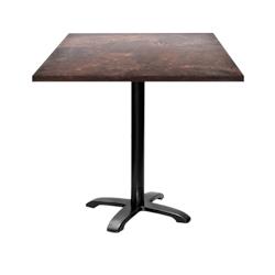 Restootab - Table 70x70cm - modèle Bazila rouille roc - marron fonte 3760371512133_0