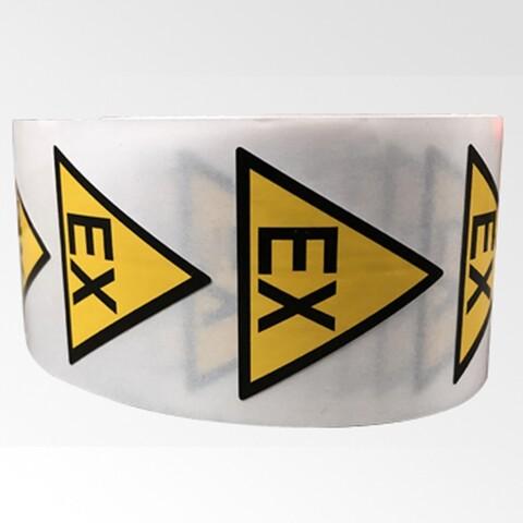 ROULEAU DE PICTOS - DANGER ATMOSPHÈRE EXPLOSIVE - ATEX - W021 25 MM