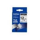 RUBAN MATRICIEL NOIR/BLANC BROTHER  (TZN231)  12MM