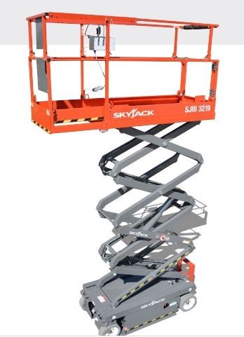 Skyjack SJIII 3219 - Nacelle ciseaux électriques - Hauteur de travail 7,79 m - Compacte et performante_0
