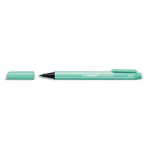 STYLO-FEUTRE STABILO POINTMAX - POINTE MOYENNE 0,8MM - ECRITURE SOUPLE ET SANS BAVURE - COULEUR VERT DE GLACE