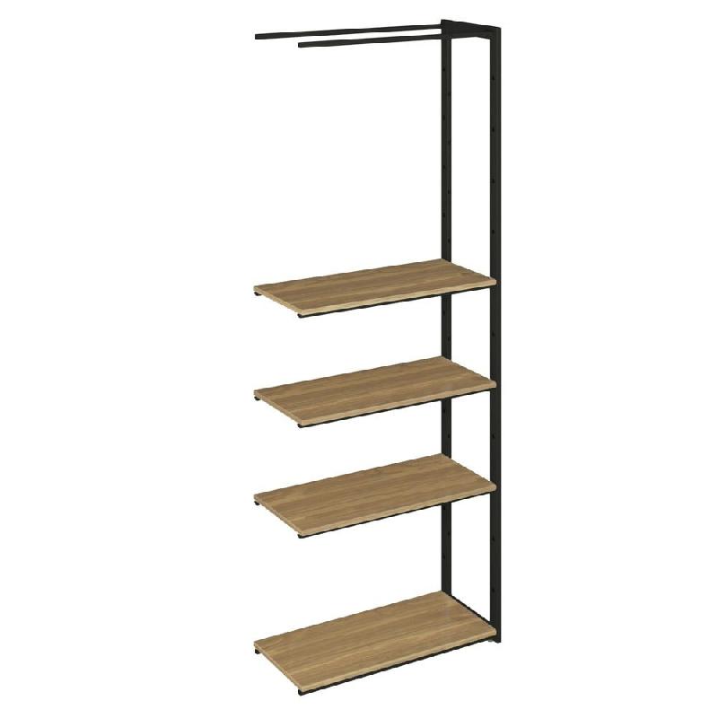 Suite structure Cage noir 88x40x240cm 4 tablettes olivier_0