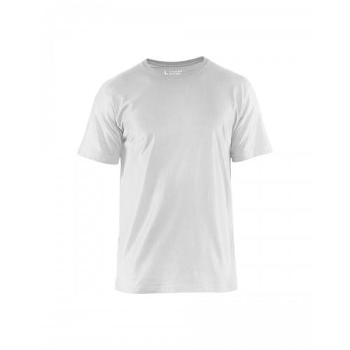 T-SHIRT DE TRAVAIL RESPIRANT 100% COTON UNI 3525 - BLANC - 5XL BLAKLADER