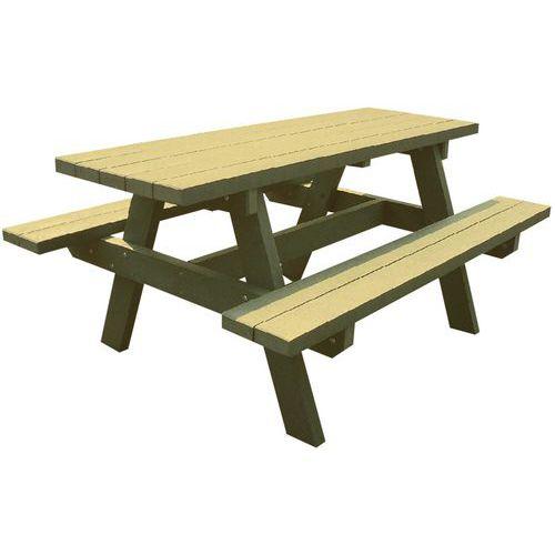 TABLE BANCS PARC LIVRÉE MONTÉ SABLE - À SCELLER - MANUTAN EXPERT