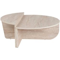 Table basse en aggloméré Podium travertine Hanah Home - 8684282969341_0