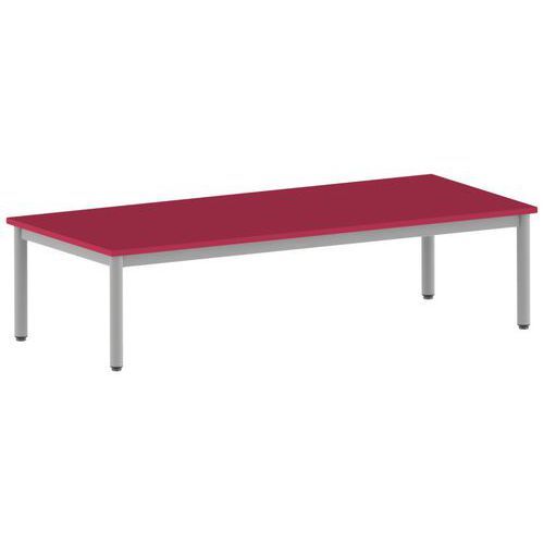 TABLE CARÉLIE 180 X 80 CM FIXE T1 STRAT CERISE GRIS - MOBIDECOR