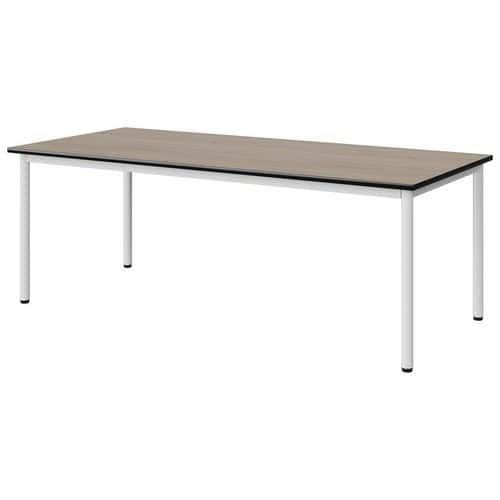 TABLE MALIBU 180X80 T4 4P STRA CHÊNE 1146/NOIR BLC 9016