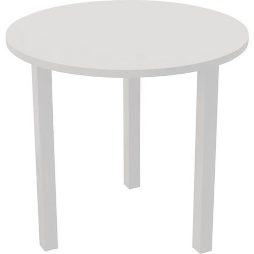 TABLE RÉUNION ARCHE Ø 80 CM 3 PIEDS BLANC / BLANC - BURONOMIC