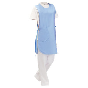 TABLIER CHASUBLE POLYCOTON UNI BLEU CIEL