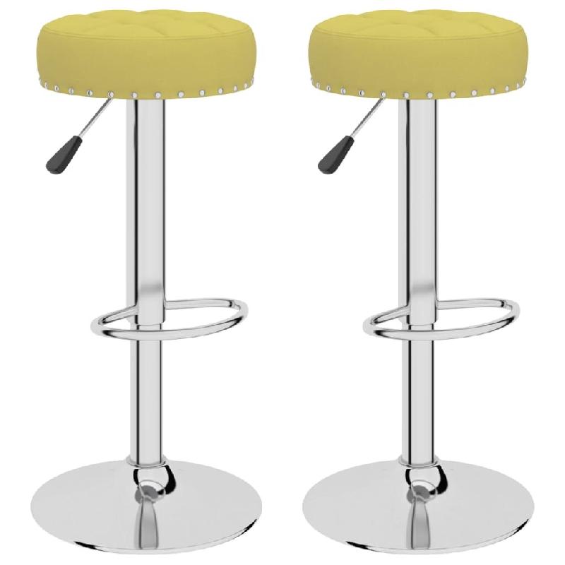 VidaXL Tabourets de bar lot de 2 vert tissu Modèle Atlas Panorama Luna - 332976_0