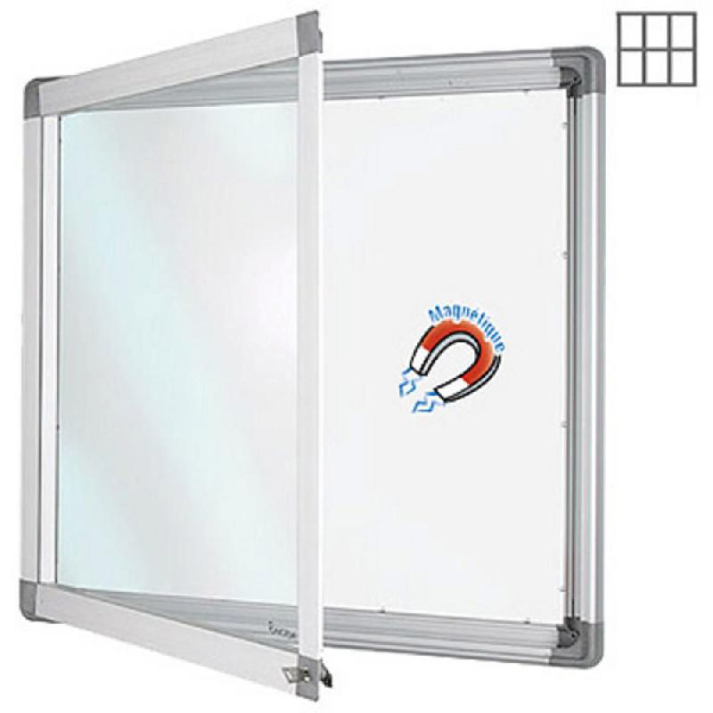 VITRINE D'INTERIEUR NF HAUTE SECURITE 6 FEUILLES A4 - FOND METAL