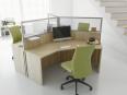 Bureau bench 3 personnes ALIA avec cloisons - Deskissimo_0