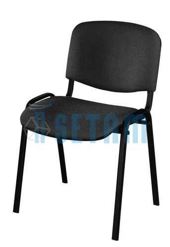 CHAISE RÉUNION EMPILABLE AVEC TISSU NOIR