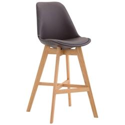 Décoshop26 - Tabouret de bar chaise haute design scandinave moderne en synthétique marron TDB10389 - marron 3000485069605_0