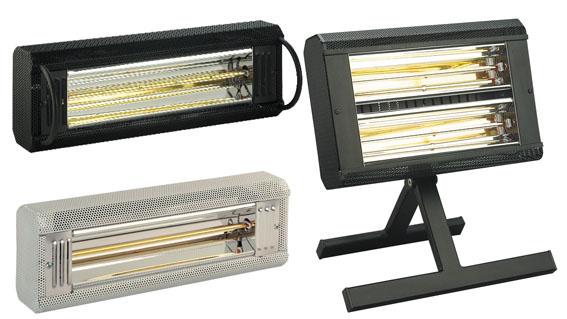 Émetteur de chauffage infrarouge multifonctions - tube quartz - 1000 à 2500W - fixation et options variées_0