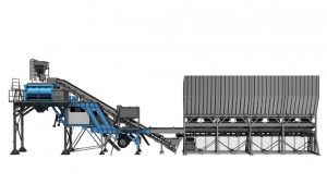 Centrale à béton avec 120 m3/h de capacité théorique et 3 m3 par gâchée - Euromix 120 SM Rheinmix_0