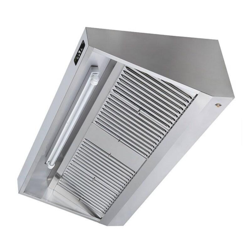 Hotte murale avec moteur 2000x900x450mm avec variateur, éclairage, filtre et robinet de vidange (Puissant) PREMIUM / GOLDINOX - 3701770823345_0