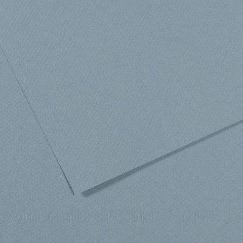LOT DE 10 - PAPIER DESSIN CANSON FEUILLE MI-TEINTES N 490 GRAIN GELATINE HAUTE TENEUR COTON 160G 50X65CM UNICOLORE BLEU