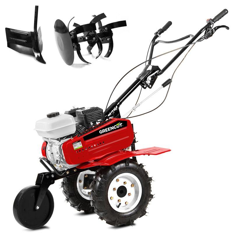 MOTOCULTEUR À ESSENCE 4 TEMPS 208CC 7CV, 3 VITESSES, LARGEUR TRAVAIL 85CM, PROFONDEUR TRAVAIL 35CM, GUIDON RÉGLABLE 3 POSITIONS GREENCUT GTC300X