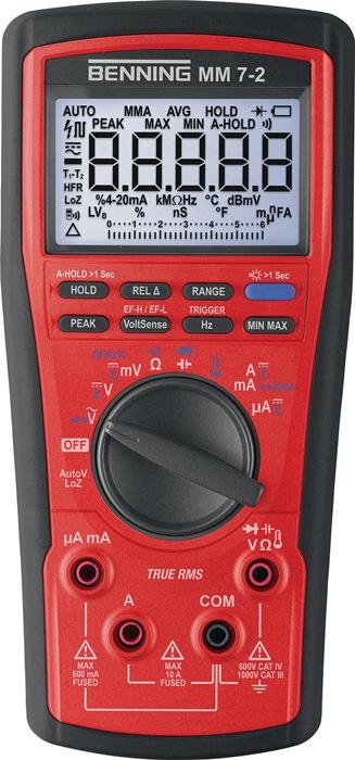 Multimètre Benning MM 7-2 - 1000 V True RMS avec écran LCD 60 000 points et catégorie CAT IV 600 V_0