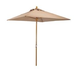 Now's Home - Parasol En Aluminium Et Toile Taupe 200cm - gris aluminium 3256390246338_0